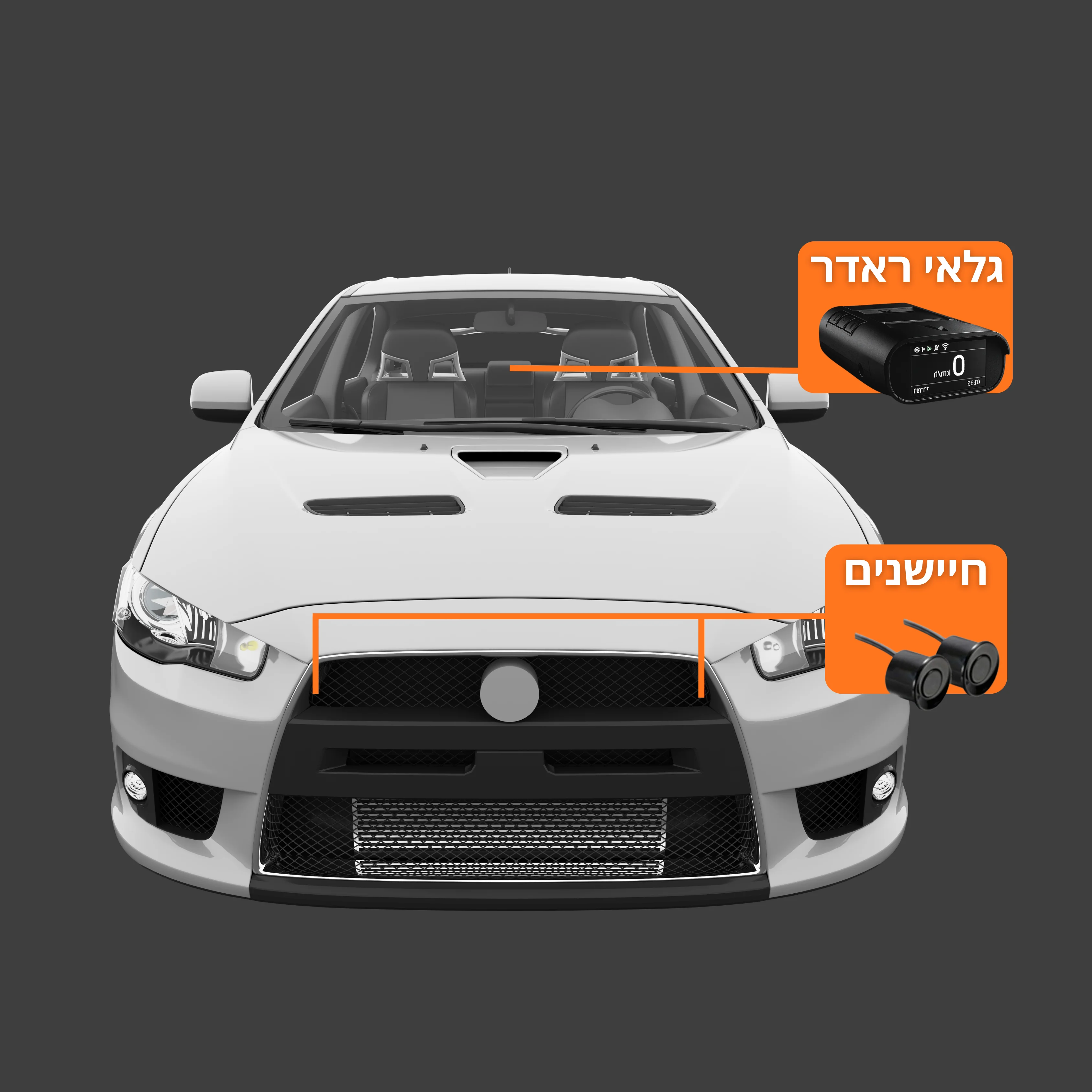 ZZVOOV X מותקן ברכב