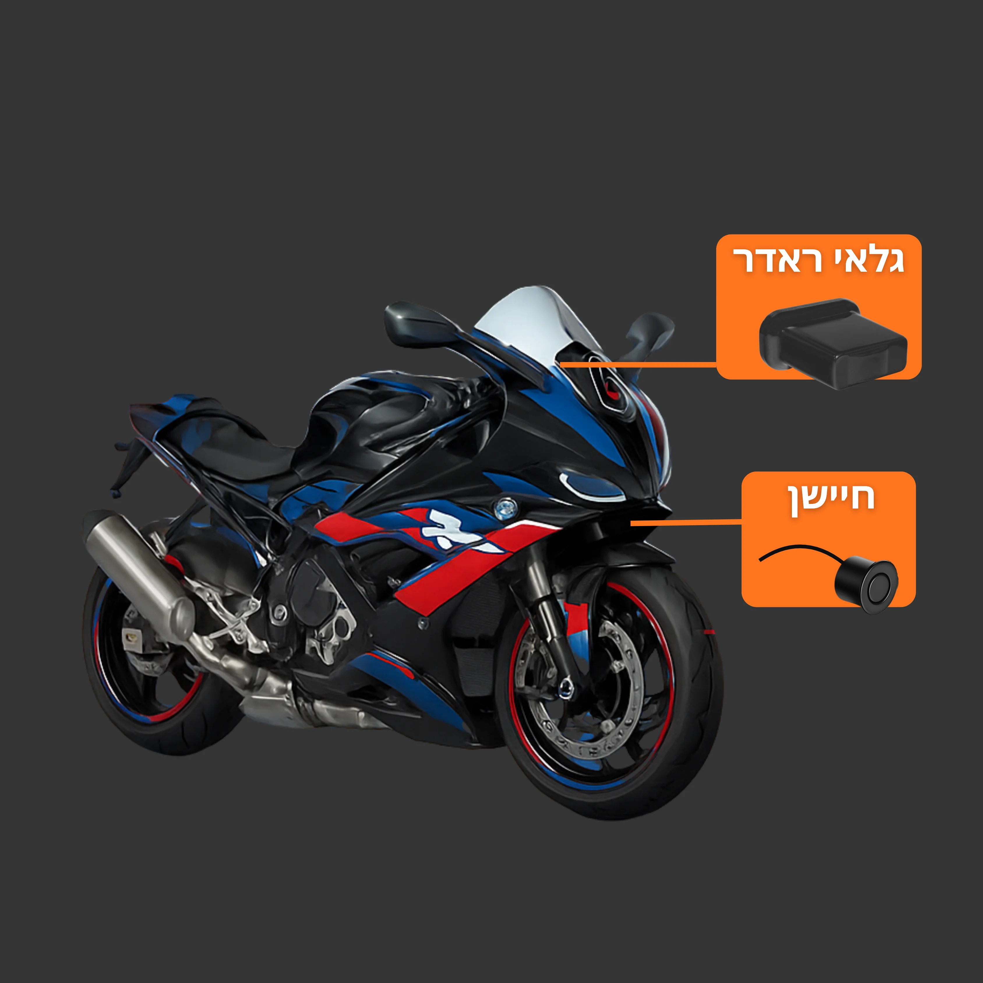 MOTO ZZVOOV מותקן על האופנוע